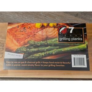 Coastal Cuisine Cedar Grilling Planks – 7 Pack – BBQ Salmon & Grill Boards
